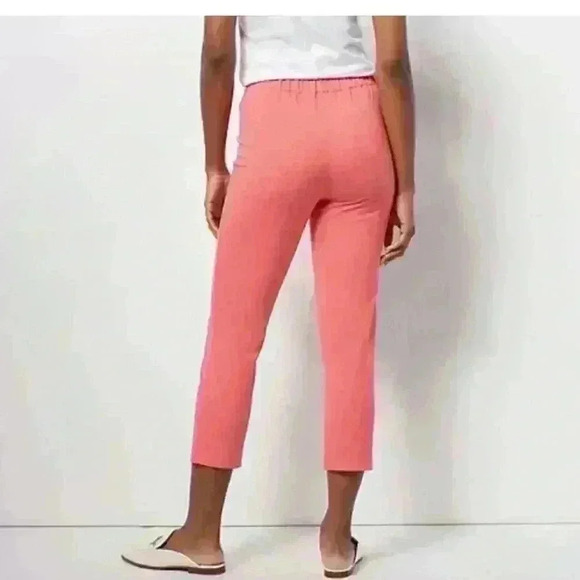 Isaac Mizrahi Live! Tall 24/7 Stretch Crop Pants with Pockets 14 TALL White - Picture 15 of 16